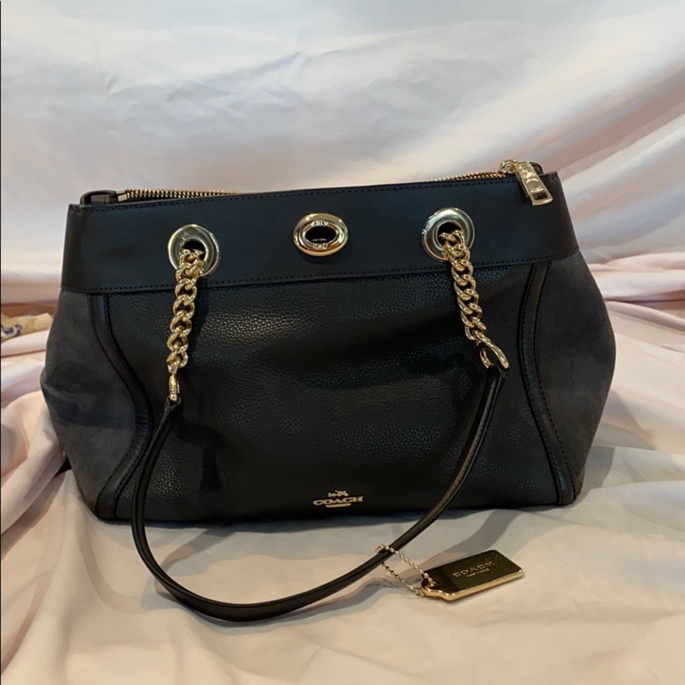 Grey Coach handbag